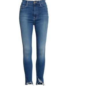 Frame High Waist Crop Cigarette Skinny Jeans